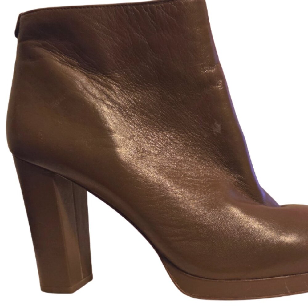 Michael Kors Ankle Boots. Women's Leather Boots, Designer Boots, Brown Boots